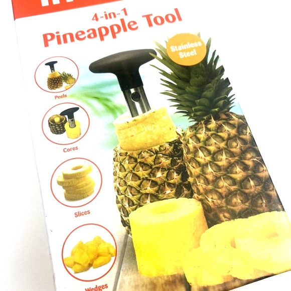 Pineapple Tool Stainless Steel Peels Cores Slices Wedges Cuts Kitchen Fruit - Picture 4 of 5
